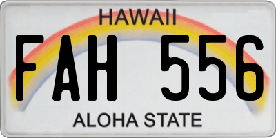 HI license plate FAH556