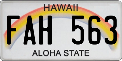 HI license plate FAH563