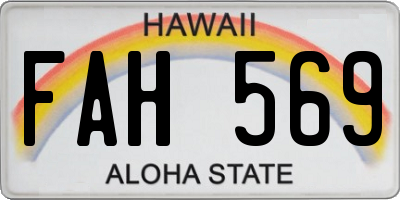 HI license plate FAH569