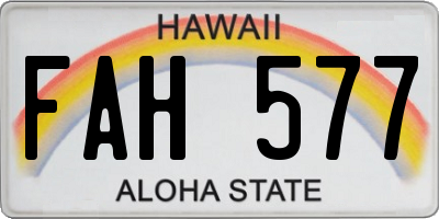 HI license plate FAH577