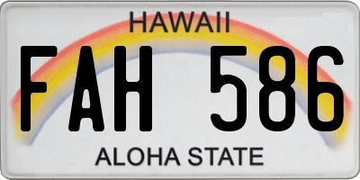 HI license plate FAH586