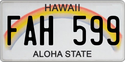 HI license plate FAH599