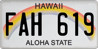 HI license plate FAH619