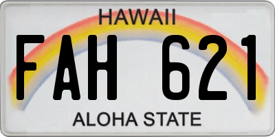 HI license plate FAH621