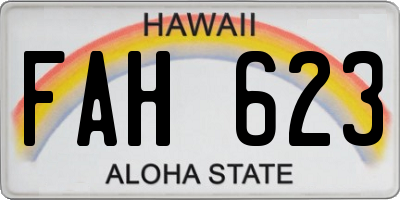 HI license plate FAH623