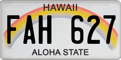 HI license plate FAH627