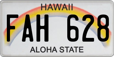 HI license plate FAH628