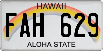 HI license plate FAH629
