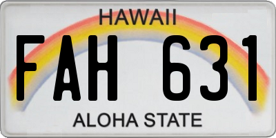 HI license plate FAH631