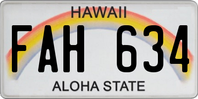 HI license plate FAH634