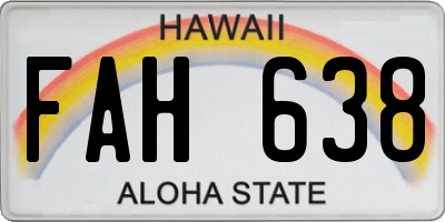 HI license plate FAH638