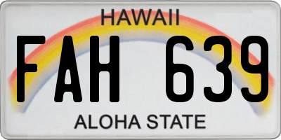 HI license plate FAH639