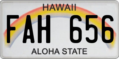HI license plate FAH656