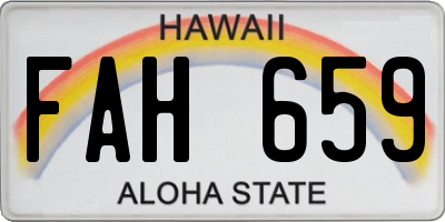 HI license plate FAH659
