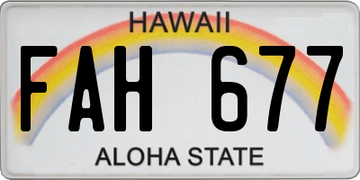 HI license plate FAH677