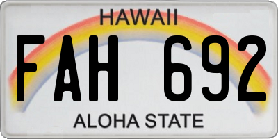 HI license plate FAH692