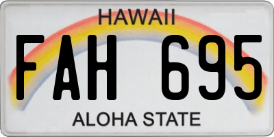 HI license plate FAH695