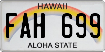 HI license plate FAH699