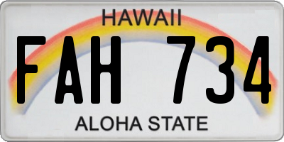 HI license plate FAH734