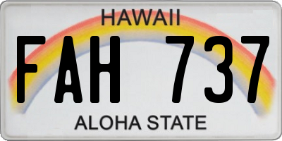 HI license plate FAH737