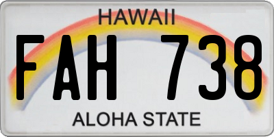 HI license plate FAH738
