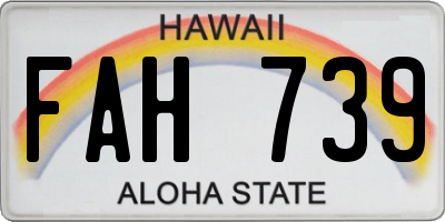 HI license plate FAH739