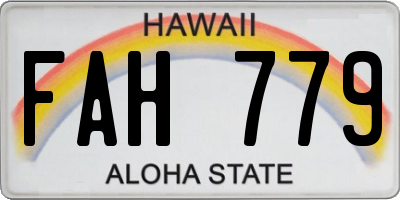HI license plate FAH779