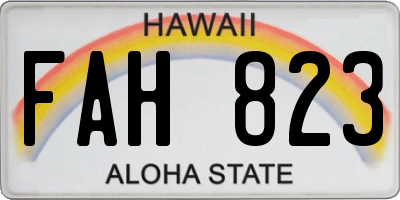 HI license plate FAH823