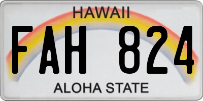 HI license plate FAH824