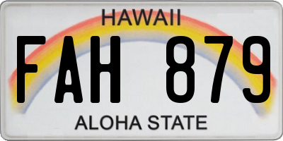 HI license plate FAH879