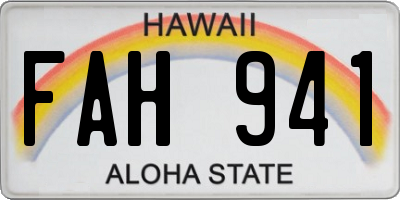 HI license plate FAH941