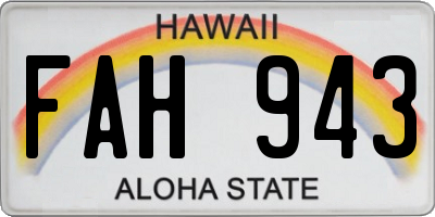 HI license plate FAH943