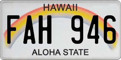 HI license plate FAH946