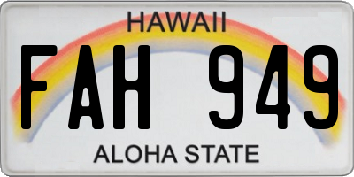 HI license plate FAH949
