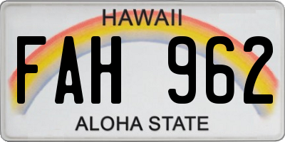 HI license plate FAH962