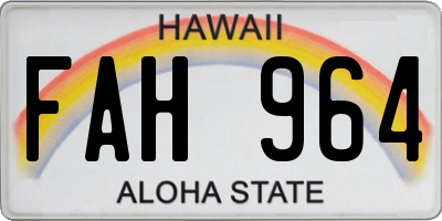 HI license plate FAH964