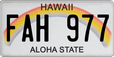 HI license plate FAH977