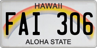 HI license plate FAI306