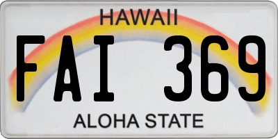 HI license plate FAI369