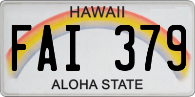 HI license plate FAI379