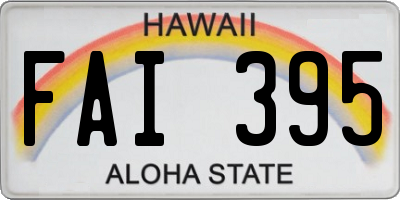 HI license plate FAI395