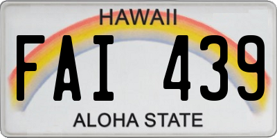 HI license plate FAI439