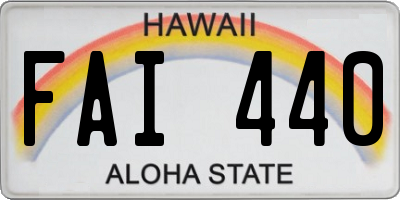 HI license plate FAI440