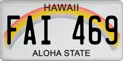 HI license plate FAI469