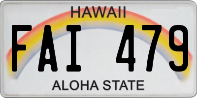 HI license plate FAI479