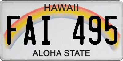 HI license plate FAI495