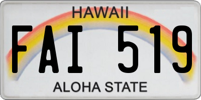 HI license plate FAI519
