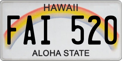 HI license plate FAI520