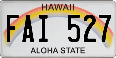 HI license plate FAI527