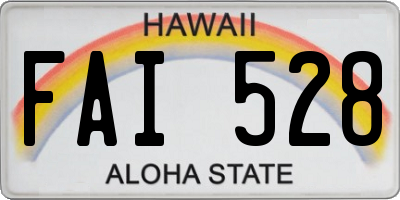 HI license plate FAI528